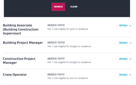 绿色清单 建筑学学士（Bachelor of Construction）建筑管理硕士（Master of Construction Management）
