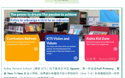 奥克兰Epsom公立小学 Kohia Terrace School（KTS）详解：Year 1–8、Structured Literacy读写体系教学特色