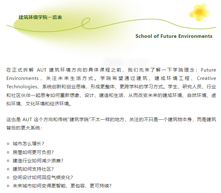 【绿名单】建筑环境专业解析：不只是画图，也不只是工地而是未来城市、可持续建造、真实项目、行业连接和跨学科学习