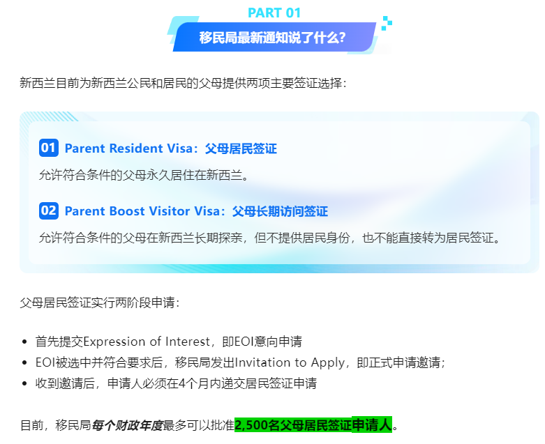 新西兰父母居民签证8月底或迎调整:官方最新数据公布,另有一条无需抽签的居民路径